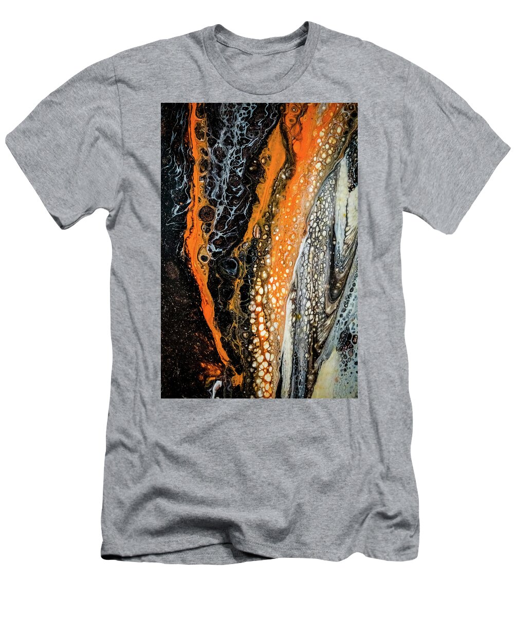 Contemporary T-Shirt featuring the painting Chobezzo Abstract series 2 by Lilia S