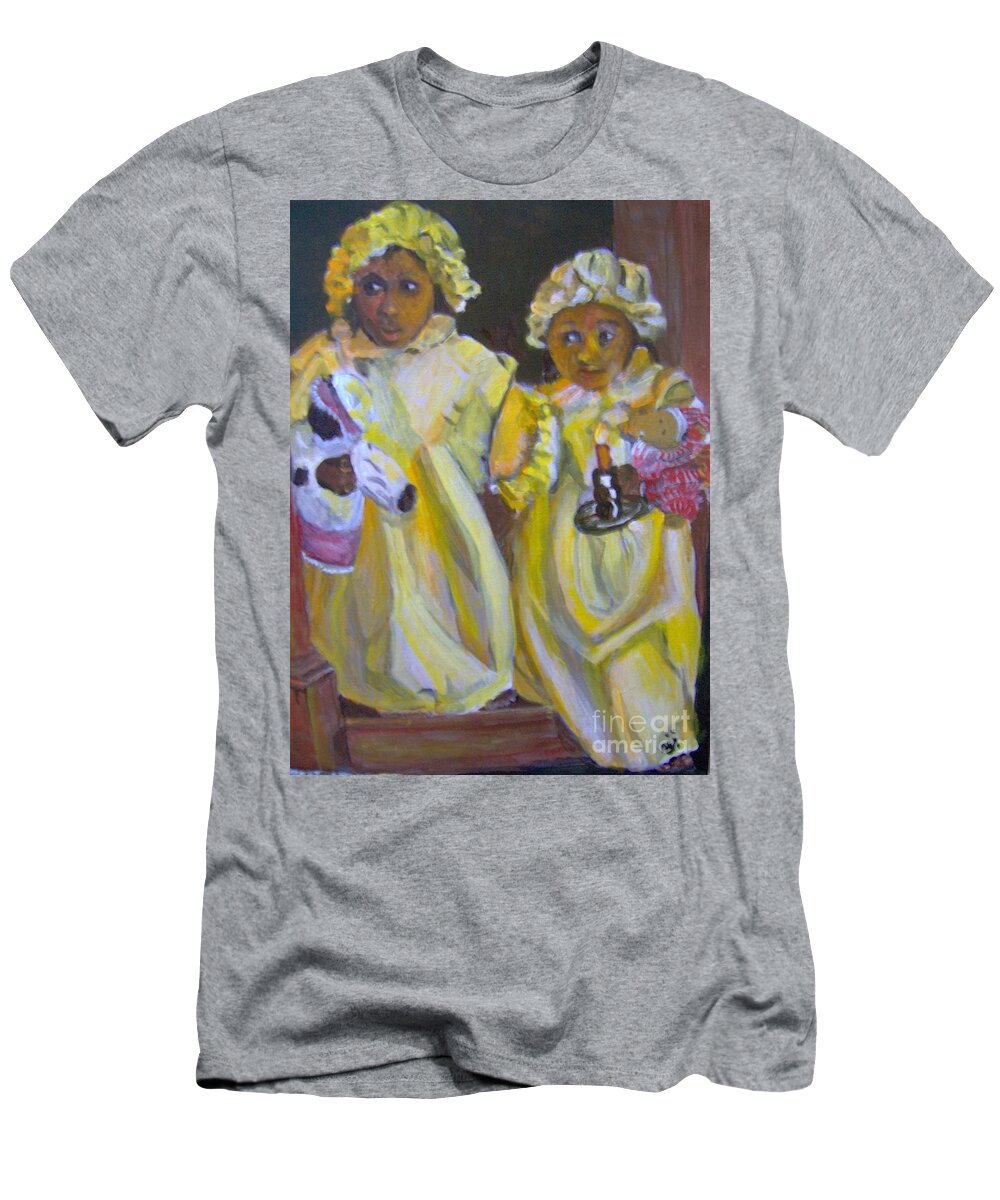 Girls T-Shirt featuring the painting Christmas Eve by Saundra Johnson
