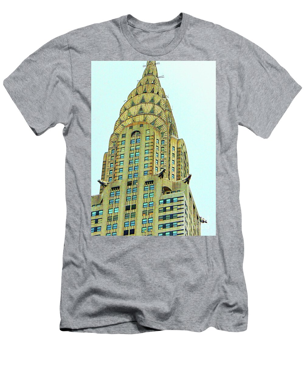  T-Shirt featuring the digital art Chrysler Building by Darcy Dietrich