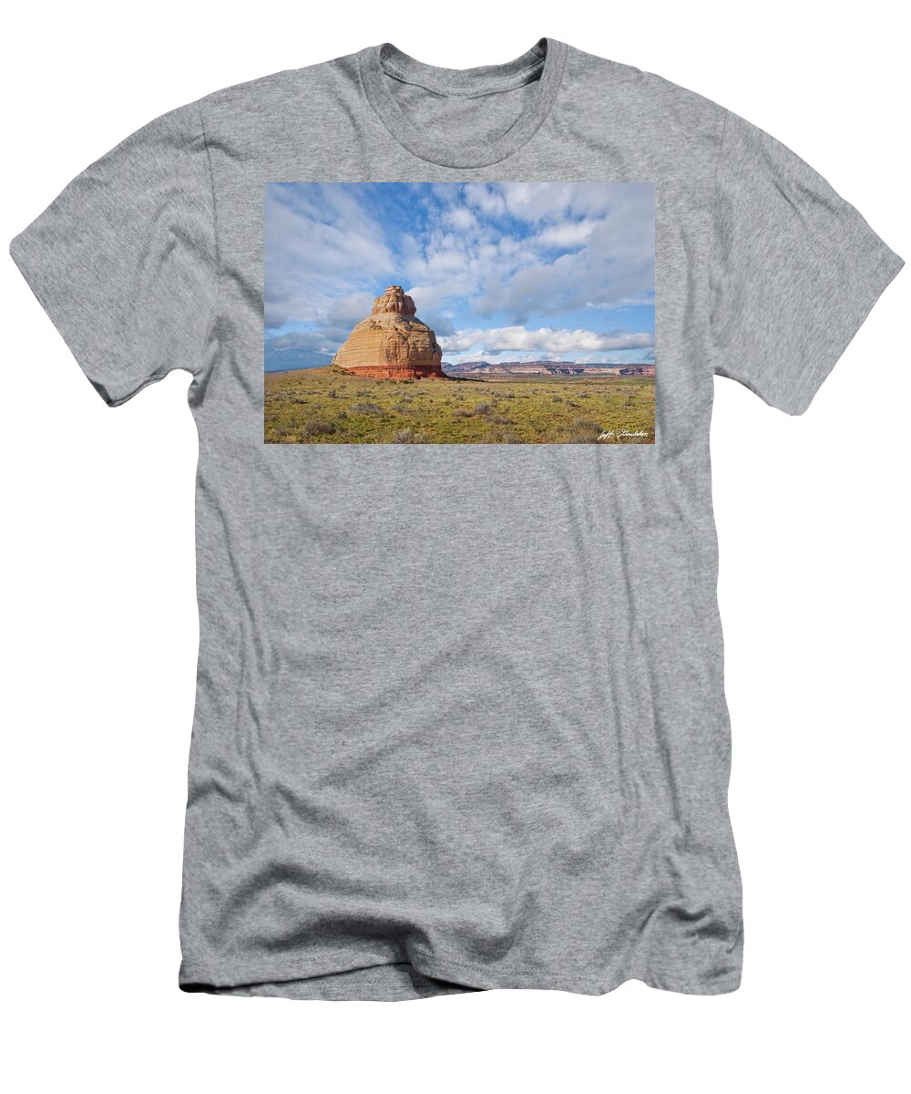 Arid Climate T-Shirt featuring the photograph Church Rock Utah by Jeff Goulden