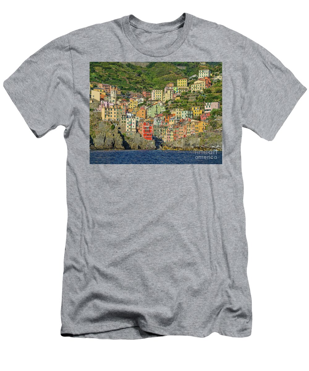Cinque Terre T-Shirt featuring the photograph Cinque Terre, Italy by Maria Rabinky