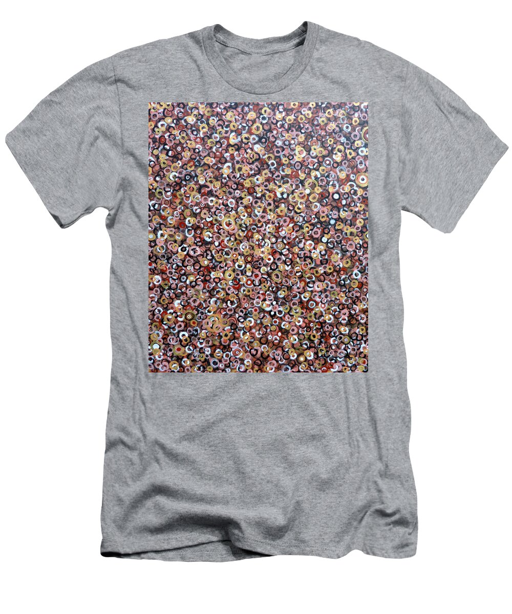 Circle T-Shirt featuring the painting Circle of Trust by Tom Roderick