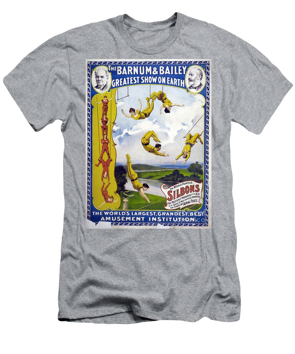 1896 T-Shirt featuring the drawing Circus, Barnum And Bailey. by Granger