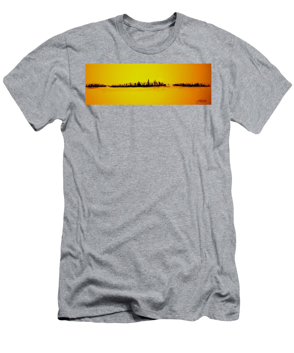 Art T-Shirt featuring the painting City Of Gold by Jack Diamond