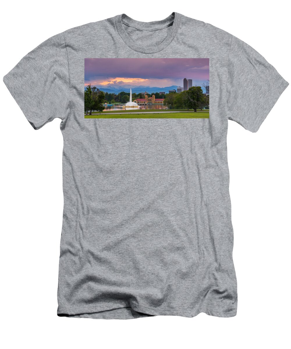 Denver T-Shirt featuring the photograph City Park Sunset by Darren White