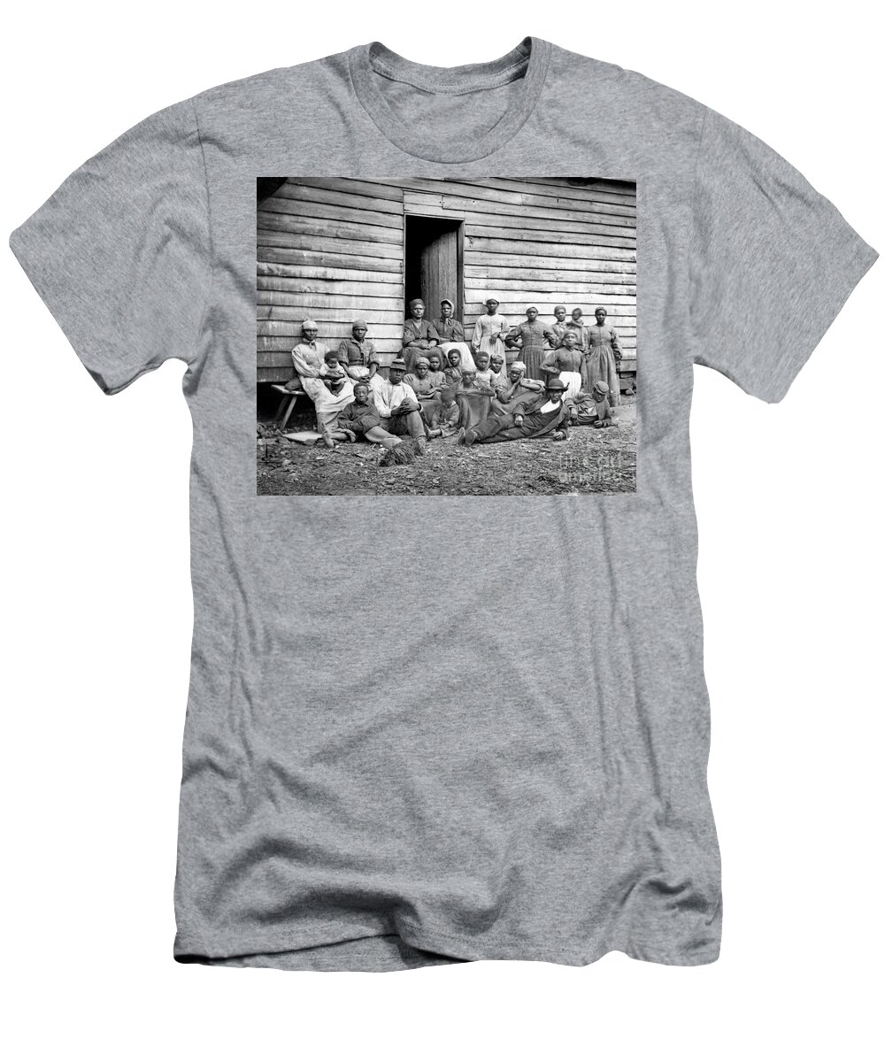 1860s T-Shirt featuring the photograph Civil War: Freed Slaves by Granger