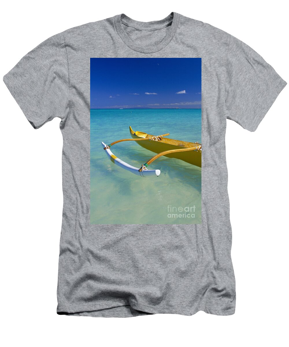Afternoon T-Shirt featuring the photograph Close-Up Yellow Canoe by Dana Edmunds - Printscapes