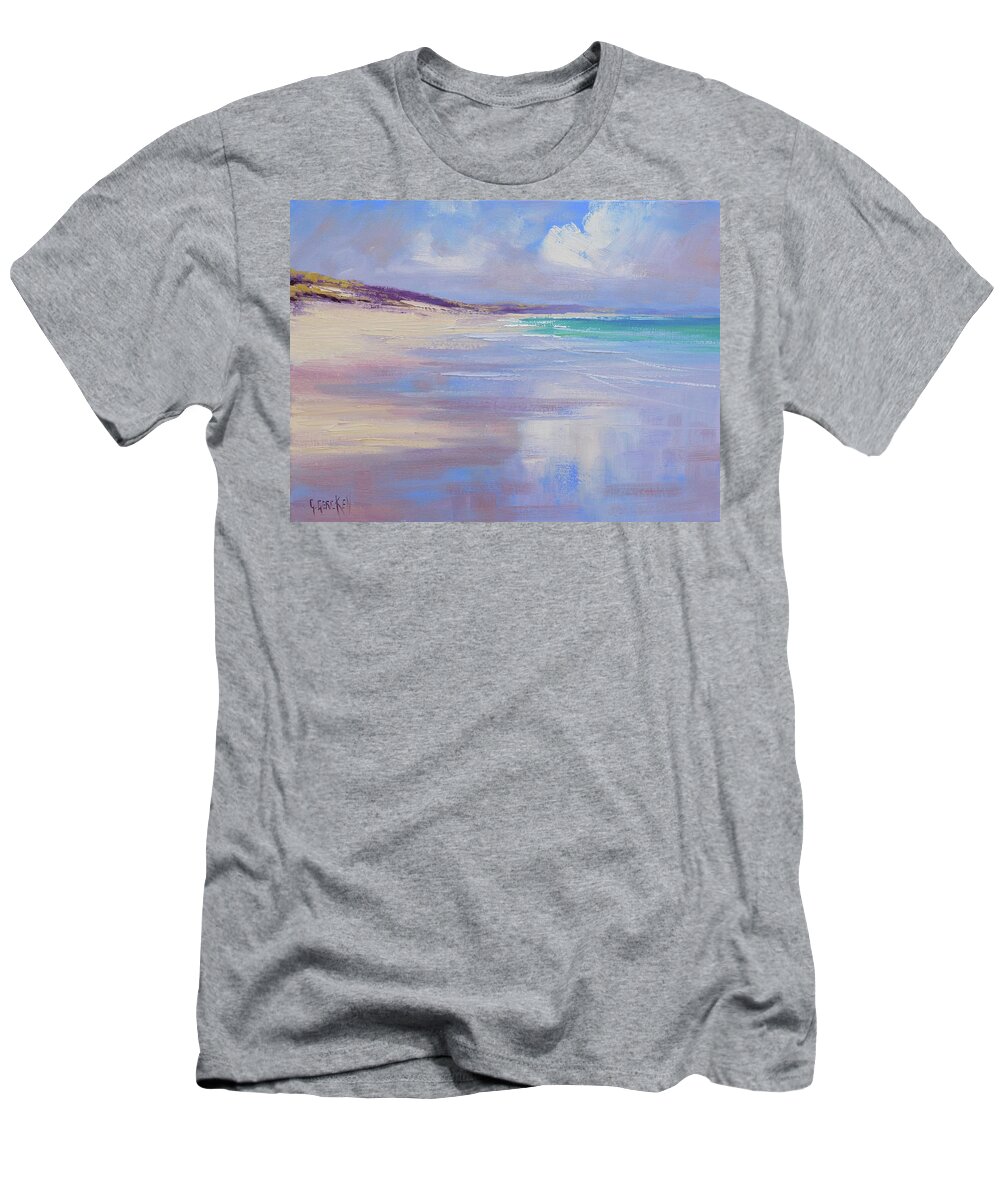 Nature T-Shirt featuring the painting Cloud reflections by Graham Gercken