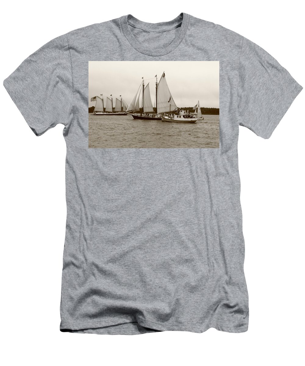 Seascape T-Shirt featuring the photograph Coasters by Doug Mills