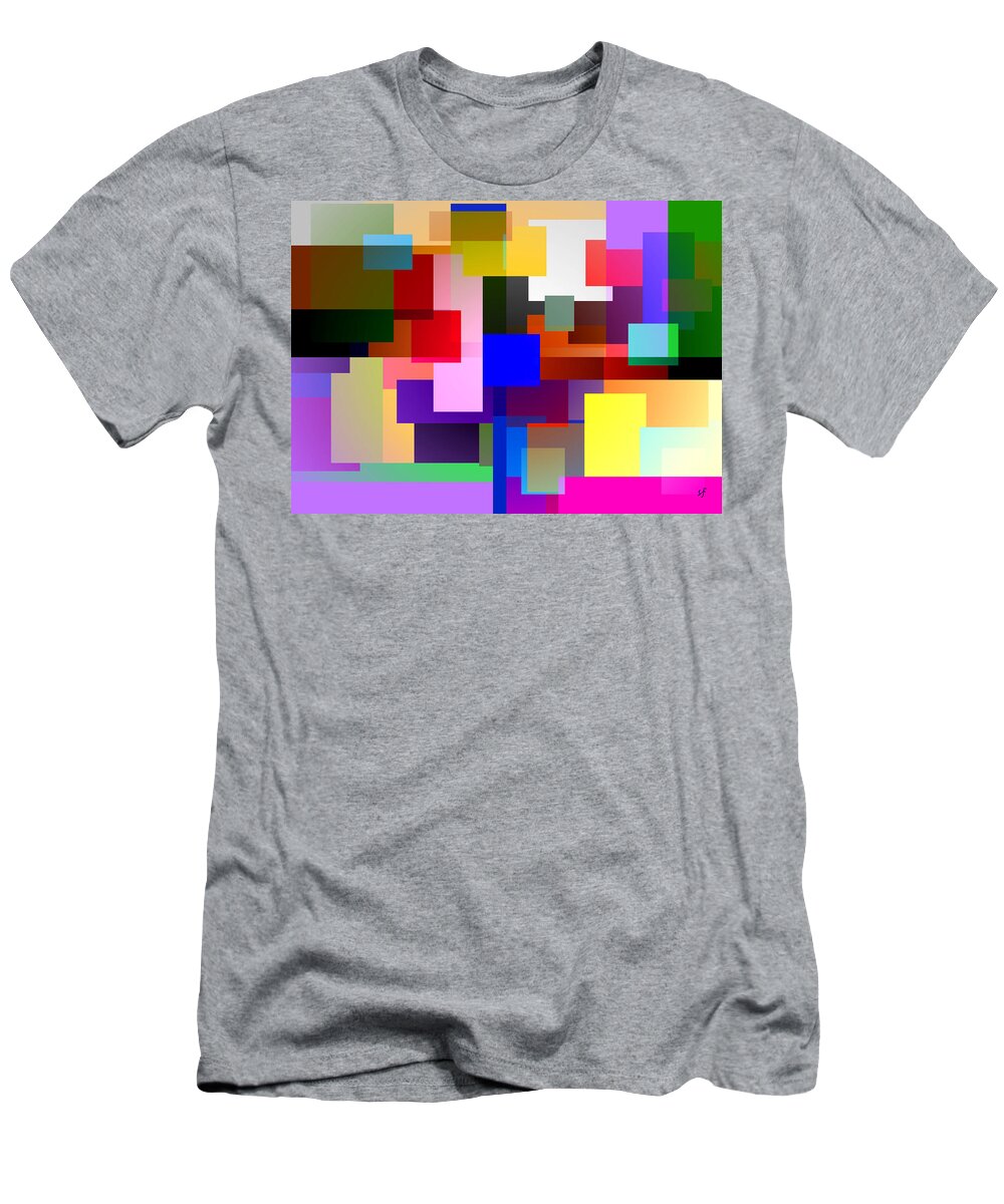 Abstract T-Shirt featuring the digital art Color Dimensions by Shelli Fitzpatrick