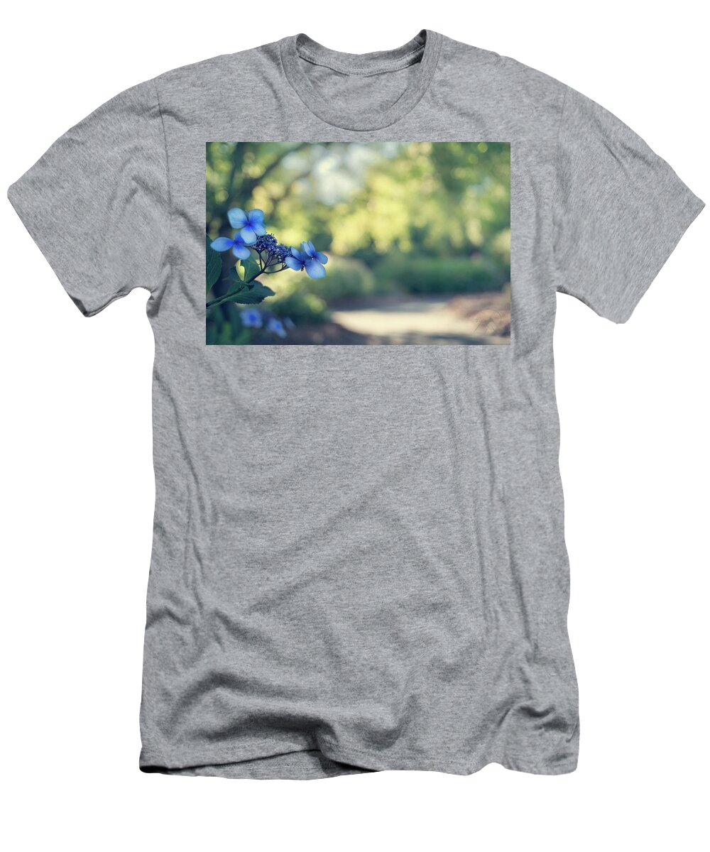 Flowers T-Shirt featuring the photograph Color Me Blue by Gene Garnace