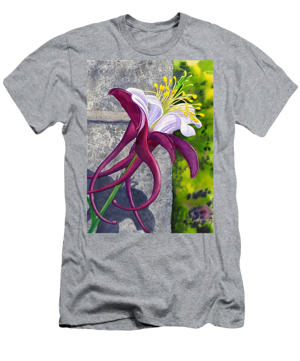 Columbine T-Shirt featuring the painting Columbine by Catherine G McElroy