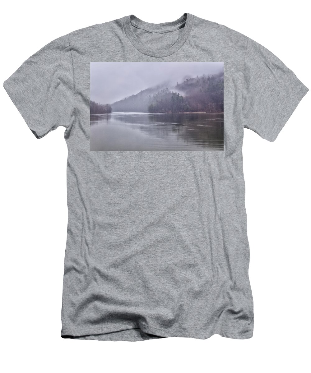 Whetstone Brook T-Shirt featuring the photograph Connecticut River Mist II by Tom Singleton