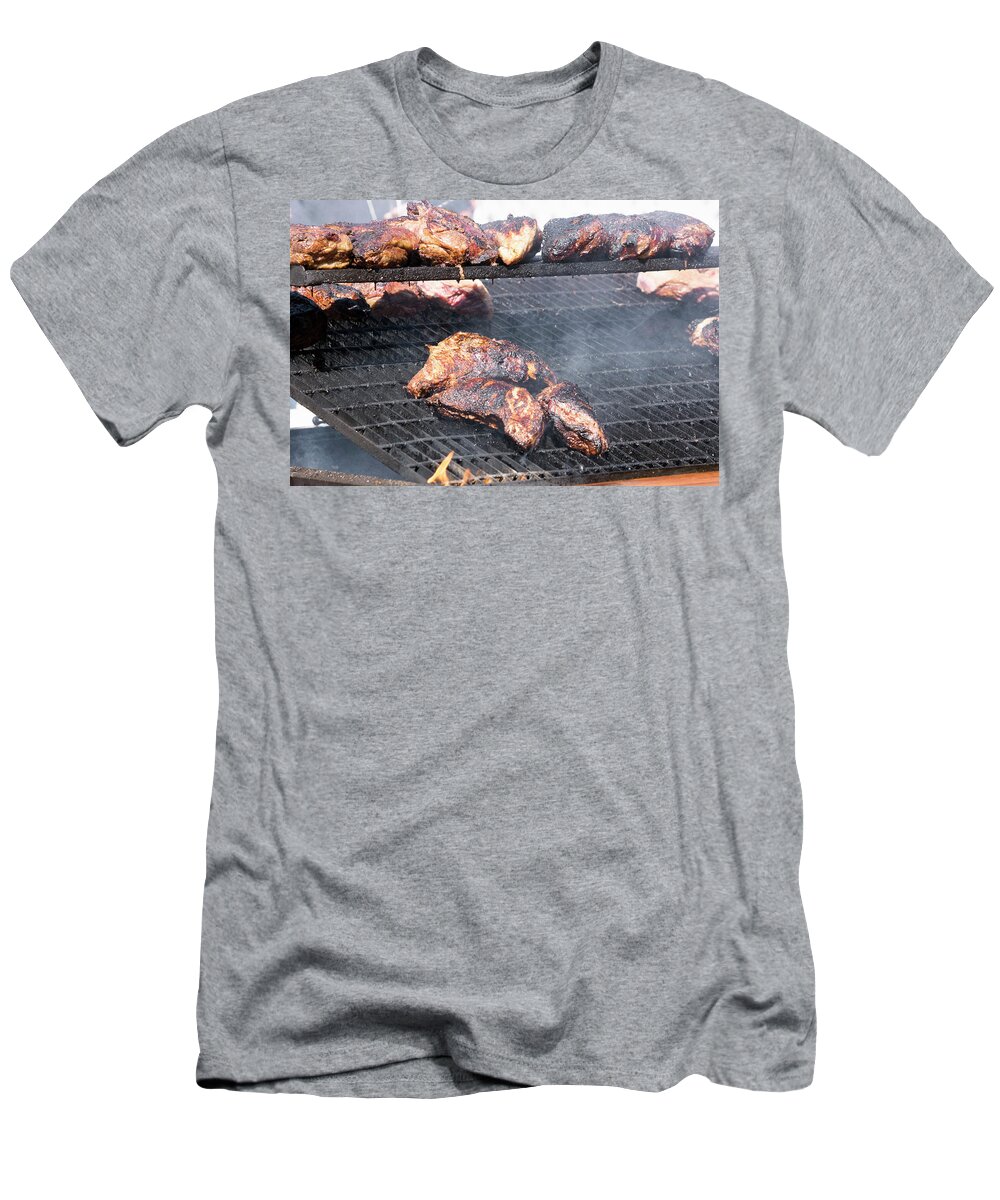 Barbecue Grill T-Shirt featuring the photograph Cook 1 by John Swartz