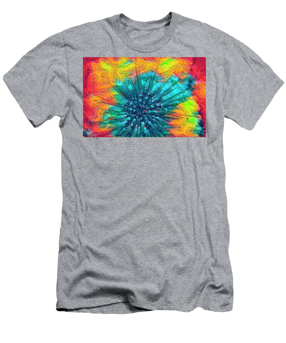 Florida T-Shirt featuring the photograph Corals Under the Sea Color Burst by Debra and Dave Vanderlaan