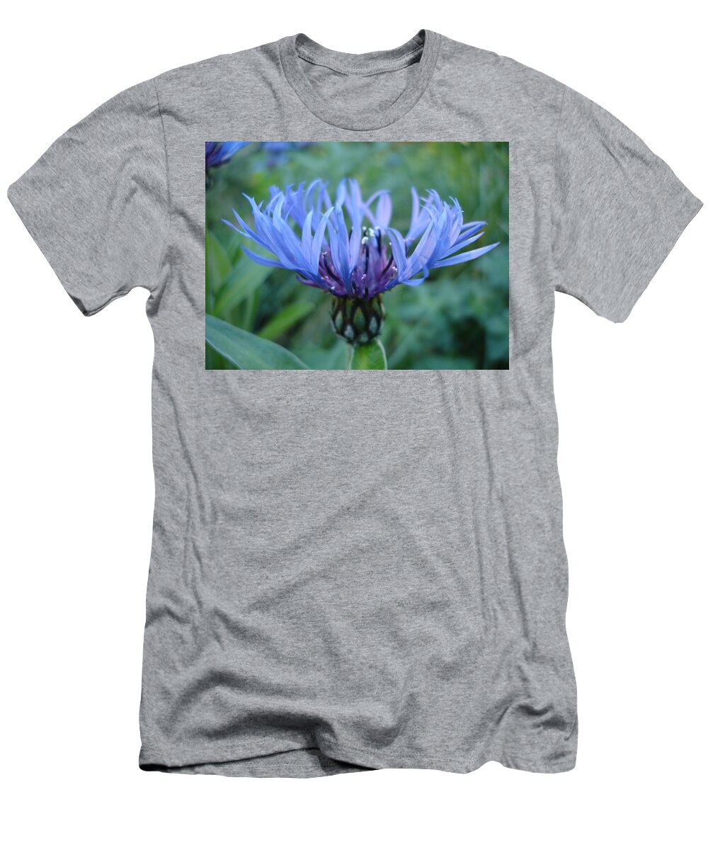 Flora T-Shirt featuring the photograph Cornflower by Susan Baker