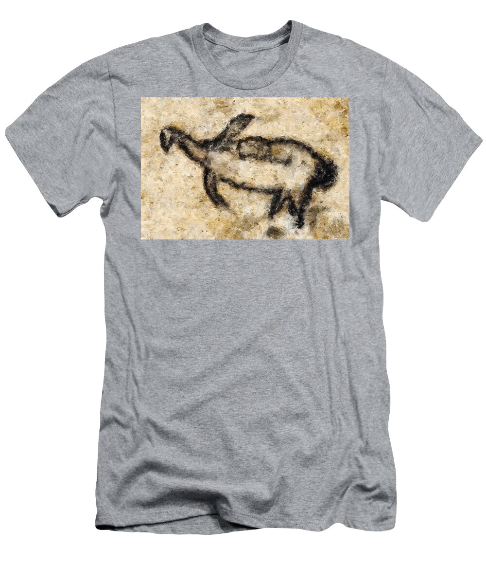 Cosquer T-Shirt featuring the digital art Cosquer Penguin by Weston Westmoreland