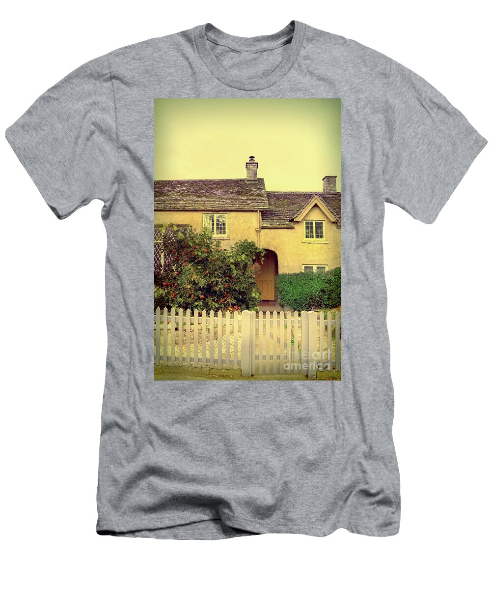 House T-Shirt featuring the photograph Cottage with a Picket Fence by Jill Battaglia