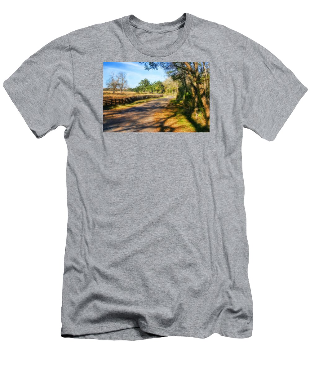 Outdoors T-Shirt featuring the photograph Country Road by Joan Bertucci