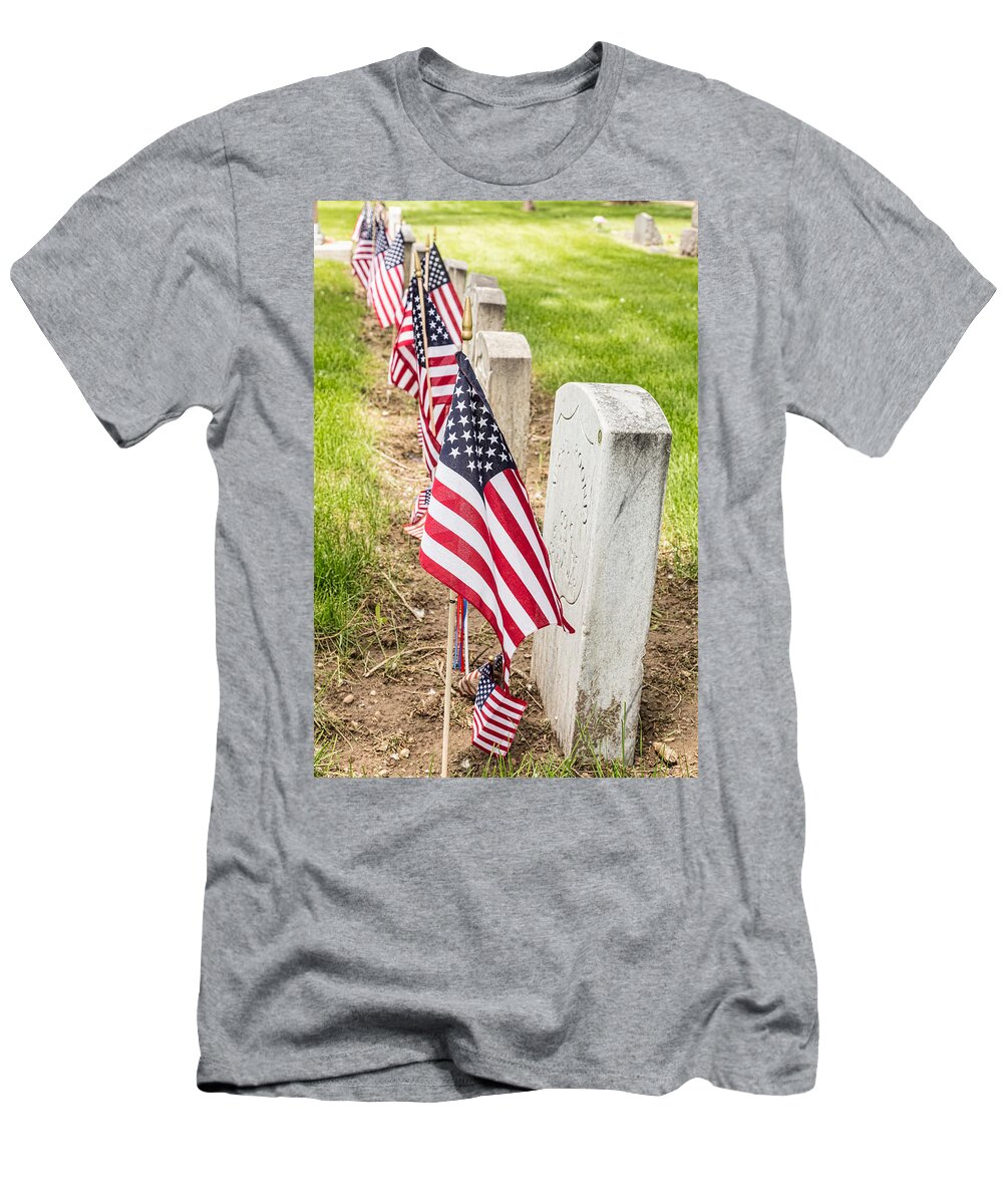 Memorial T-Shirt featuring the photograph Courage Desire to Live Readiness to Die by James BO Insogna