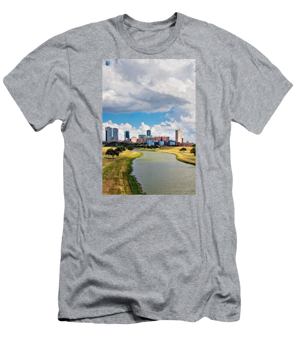 Building T-Shirt featuring the photograph Cowtown Skyline by David and Carol Kelly