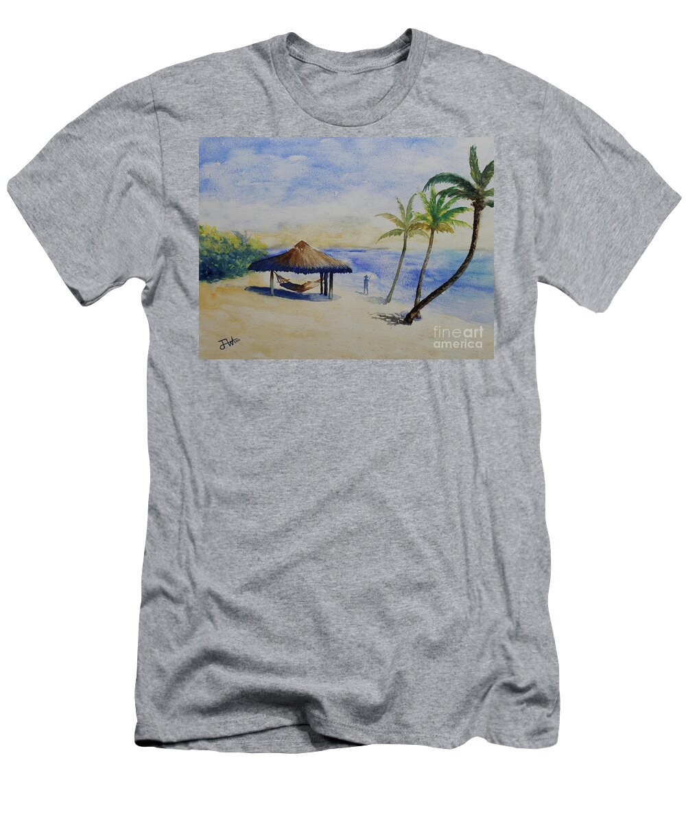 Sky T-Shirt featuring the painting Cozy Spot by Jerome Wilson