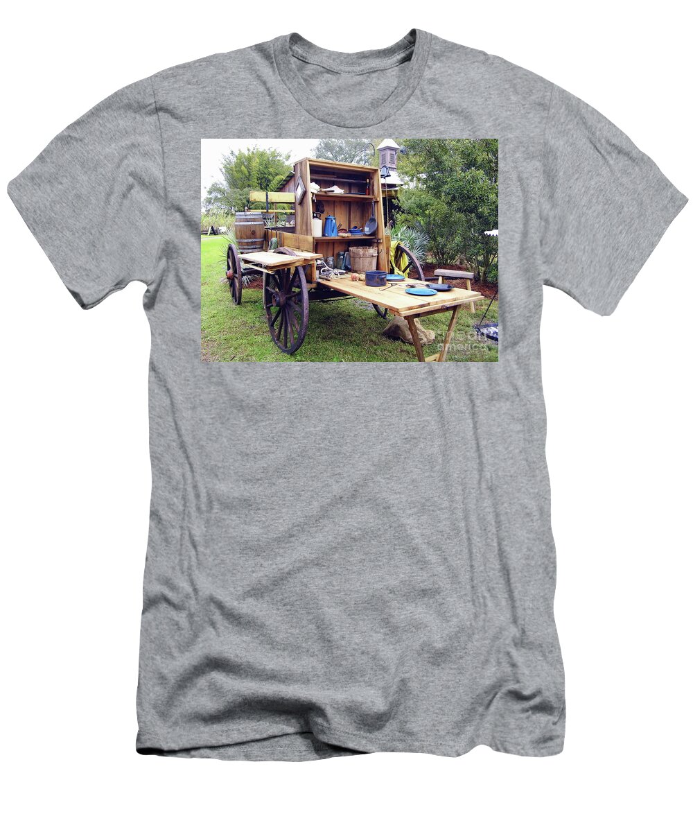 Wagon T-Shirt featuring the photograph Cracker Chuck Wagon by D Hackett