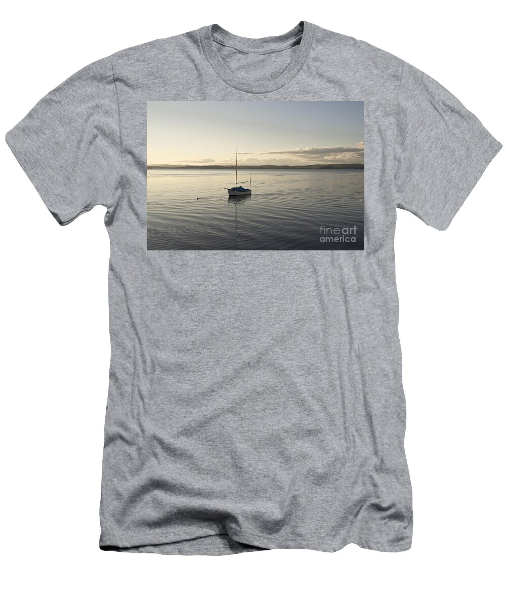 Boat T-Shirt featuring the photograph Cramond. Boat. by Elena Perelman