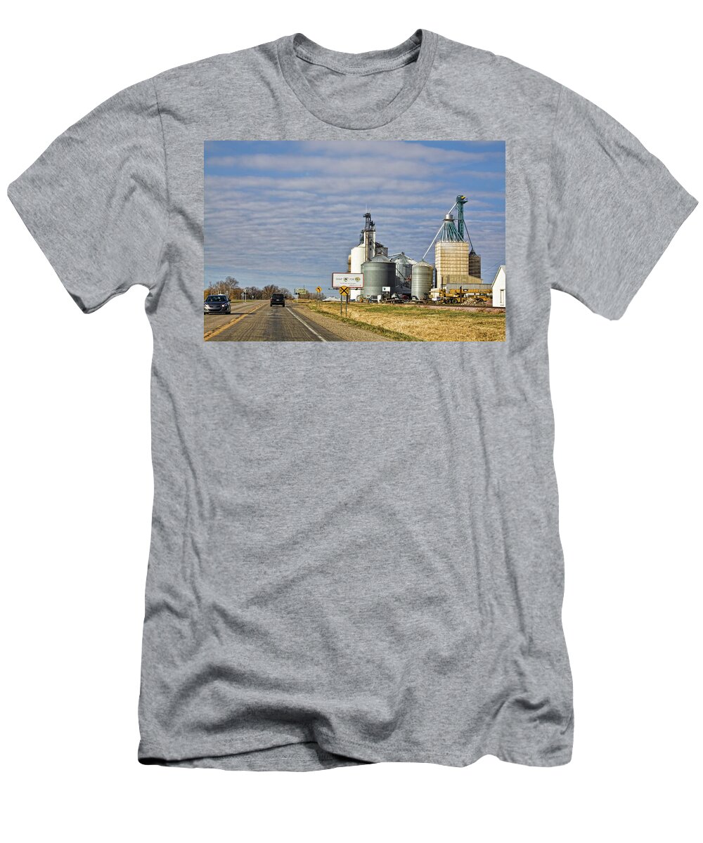 Rural T-Shirt featuring the photograph Crossing Springfield, Minnesota by Tatiana Travelways