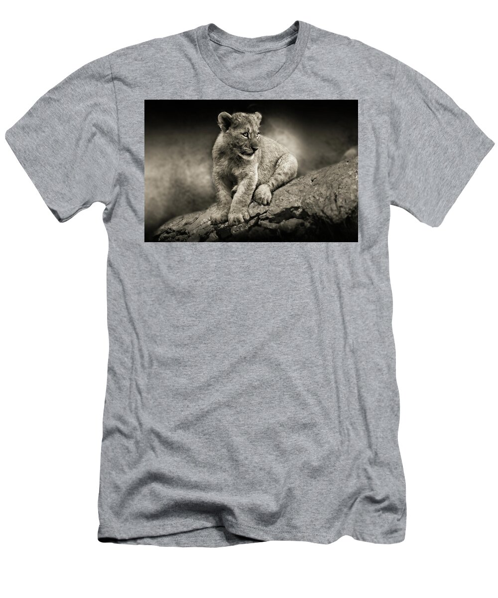Lion T-Shirt featuring the photograph Cub by Christine Sponchia