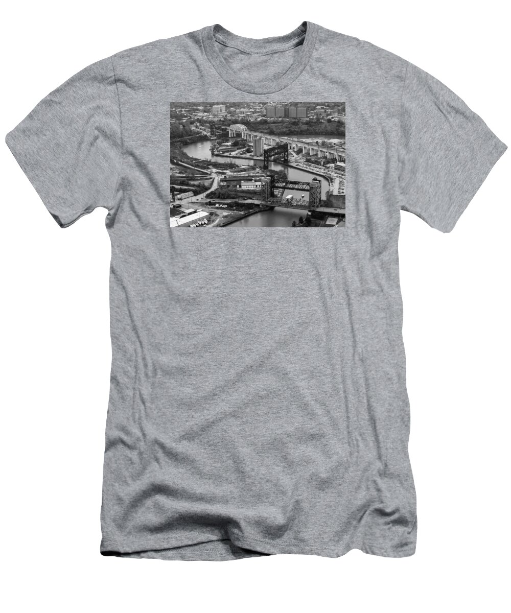 Cleveland T-Shirt featuring the photograph Cuyahoga River by Stewart Helberg