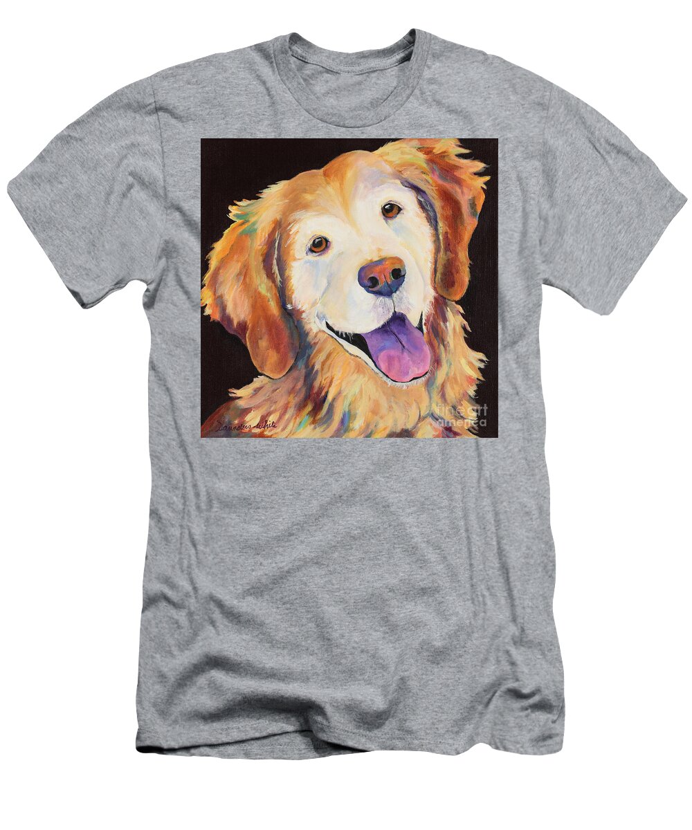 Pet Portraits T-Shirt featuring the painting Daisy by Pat Saunders-White