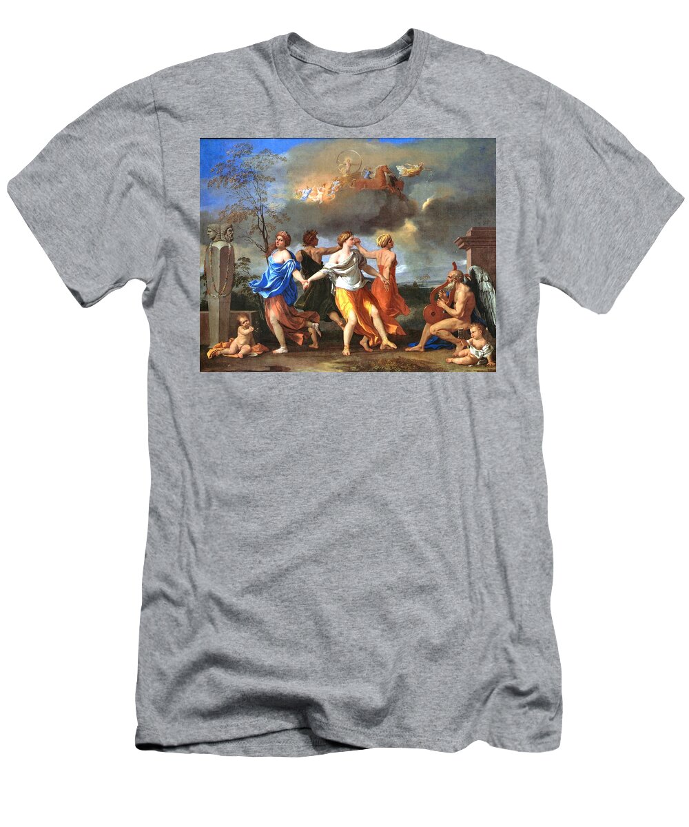 Nicolas Poussin T-Shirt featuring the painting Dance to the Music of Time by Nicolas Poussin