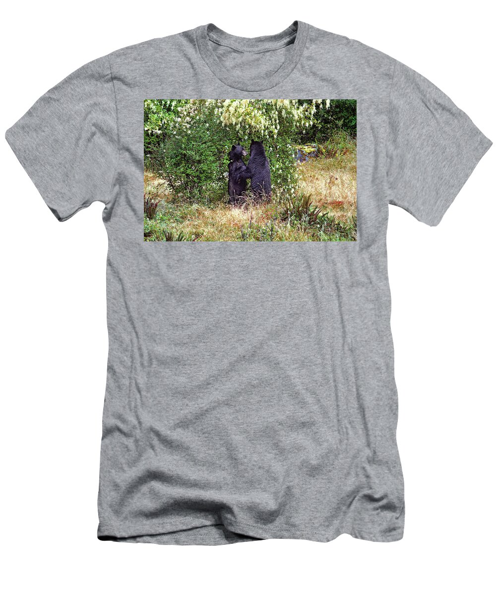 Dancing Bears T-Shirt featuring the photograph Dancing Bears and a Big Bear Hug by Peggy Collins
