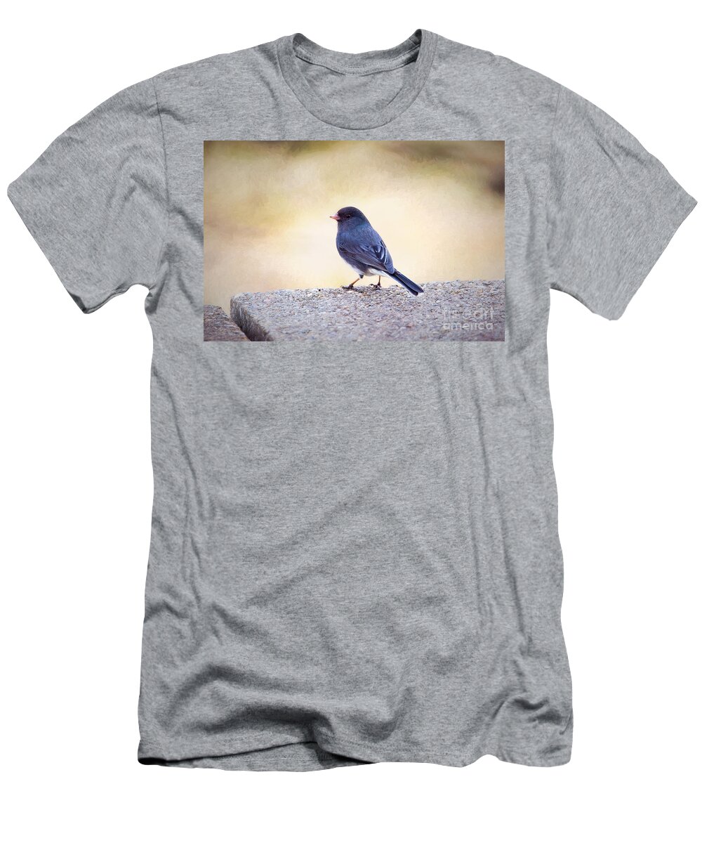 Bird T-Shirt featuring the photograph Dark Eyed Junco by Sharon McConnell