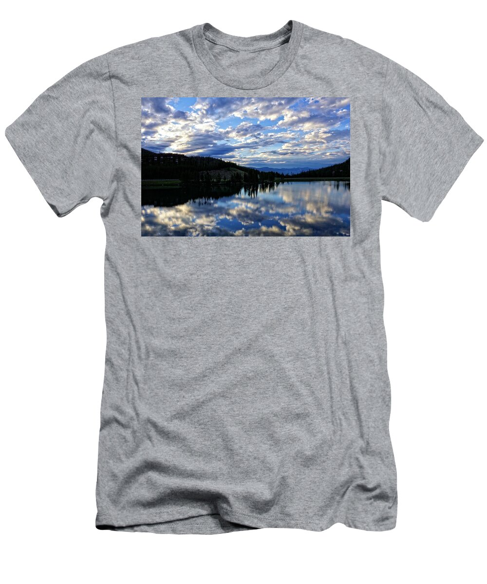 Dawn T-Shirt featuring the photograph Dawn over Big Sky by John Trommer