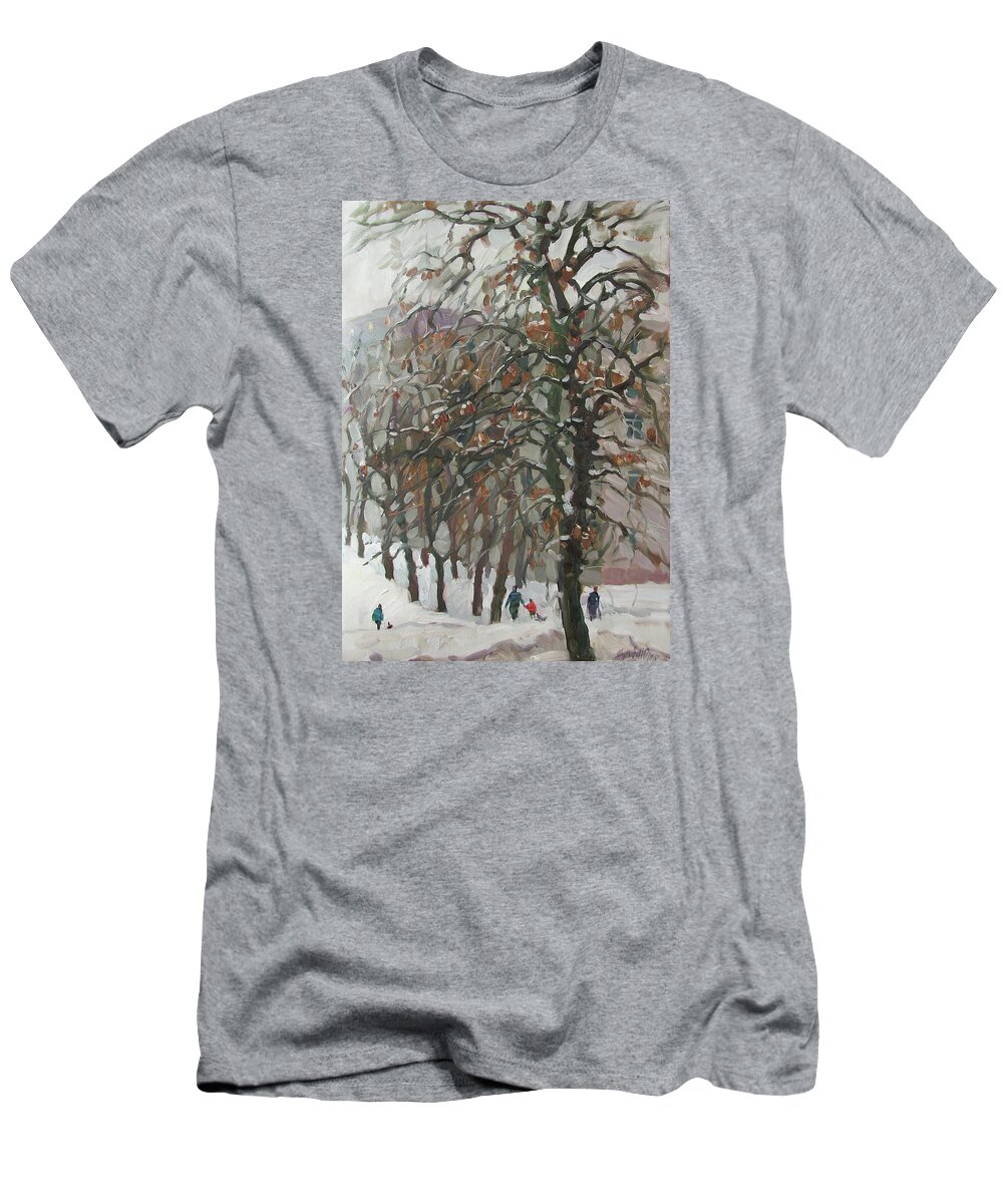 December T-Shirt featuring the painting December by Juliya Zhukova