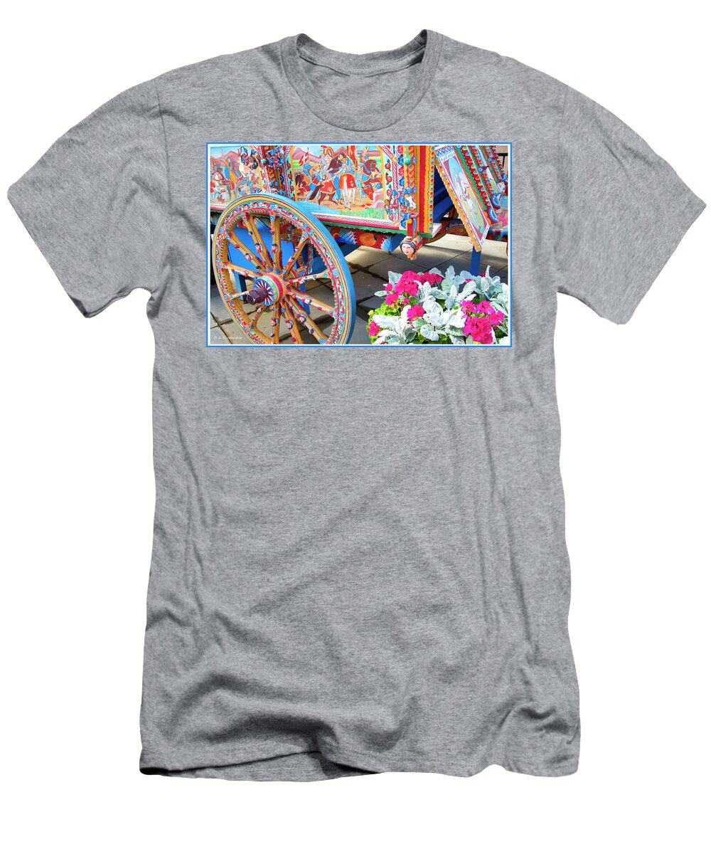 Cart T-Shirt featuring the photograph Decorated Donkey Cart by A Macarthur Gurmankin