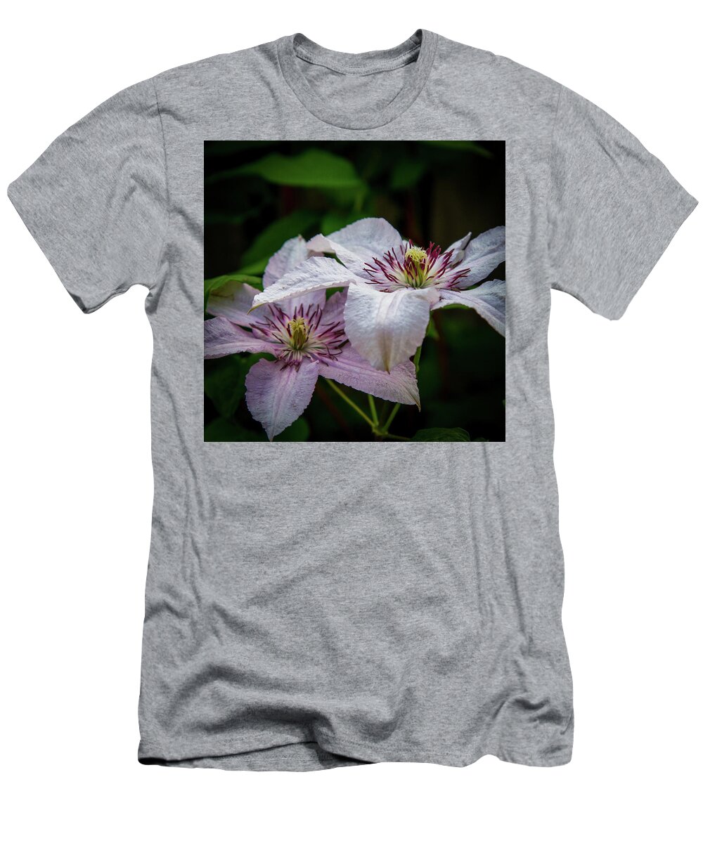 Clematis T-Shirt featuring the photograph Delicate Clemantis by Mike Burgquist