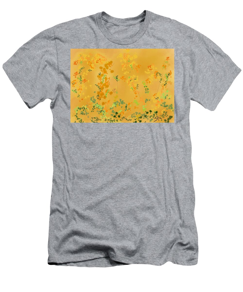 Floral T-Shirt featuring the digital art Delicate by Sherry Killam