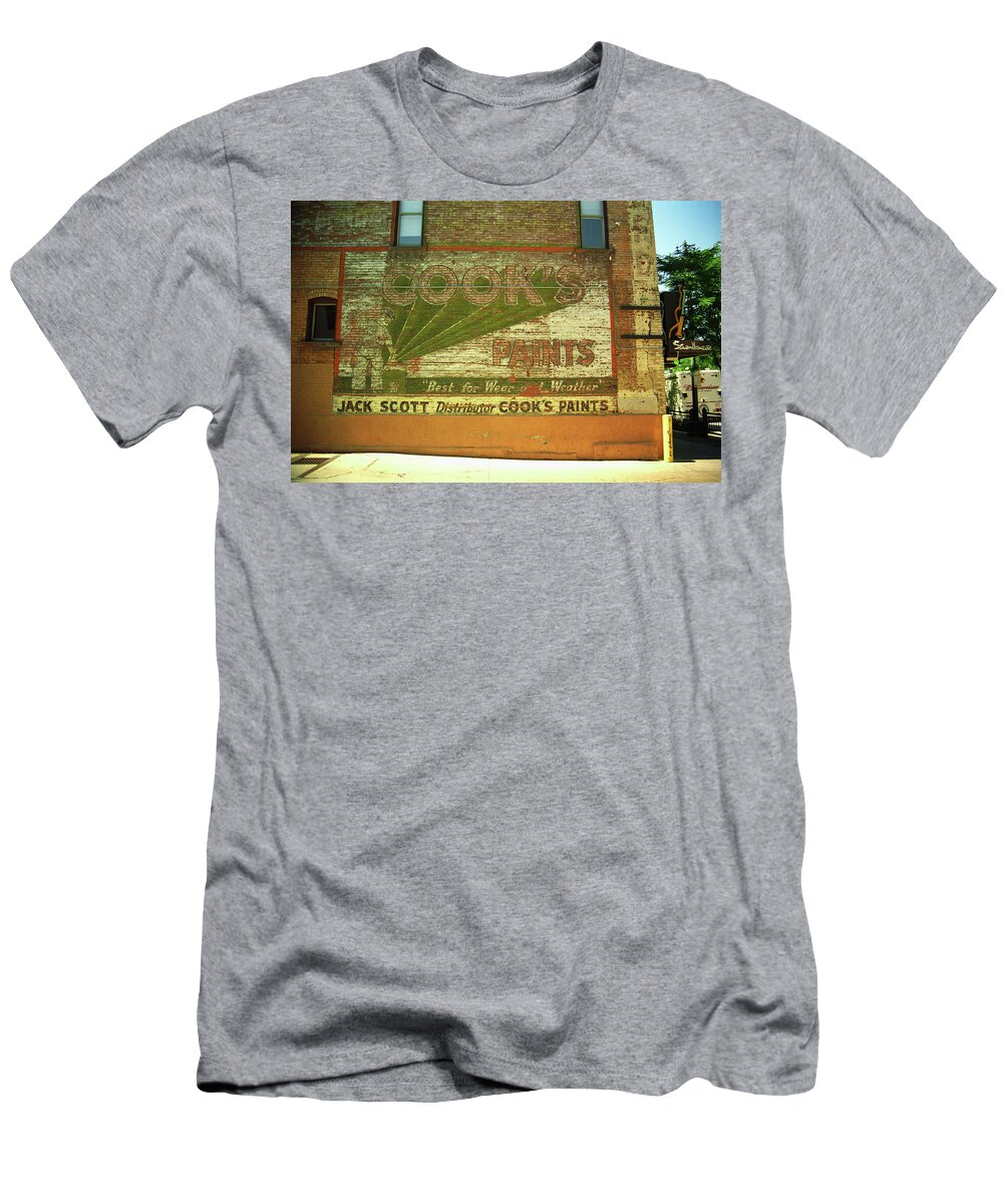 America T-Shirt featuring the photograph Denver Ghost Mural by Frank Romeo