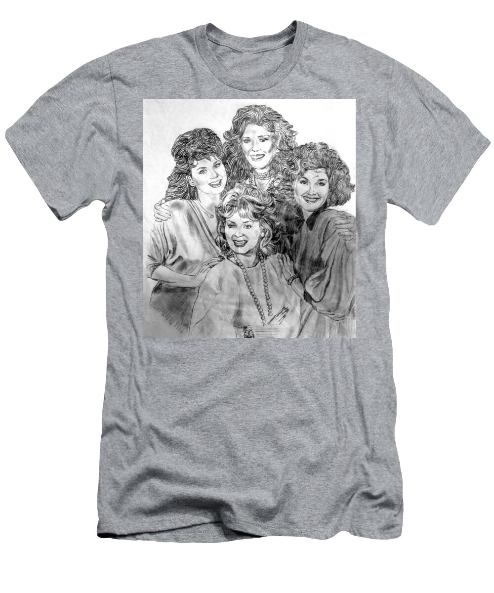 Delta Burke T-Shirt featuring the drawing Designing Women by Bryan Bustard