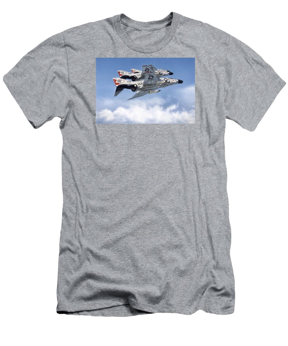 Aviation T-Shirt featuring the digital art Diamonback Echelon by Peter Chilelli