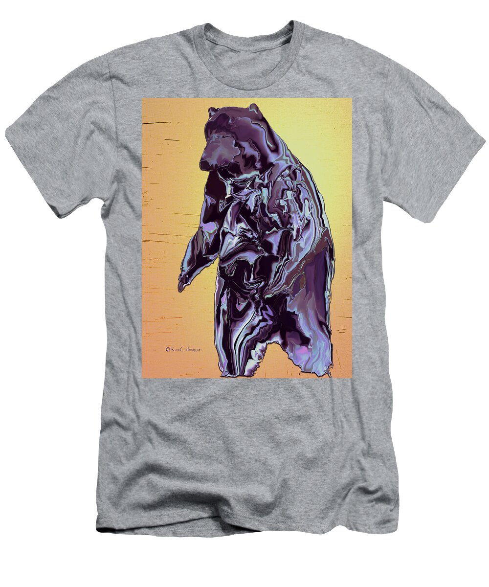 Grizzly Bear T-Shirt featuring the digital art Montana Grizzly 1 by Kae Cheatham