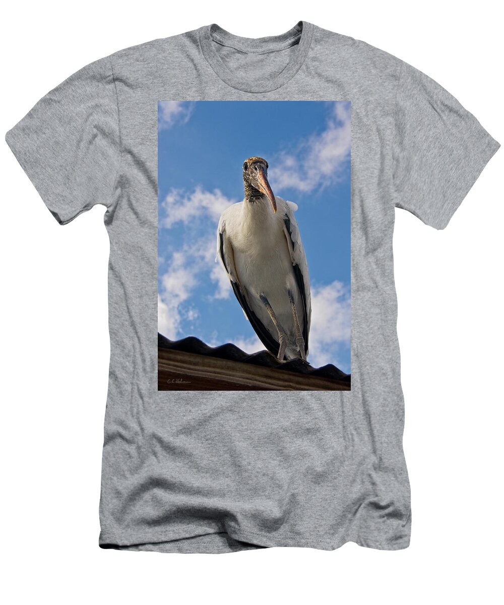 Stork T-Shirt featuring the photograph Do I Know You by Christopher Holmes