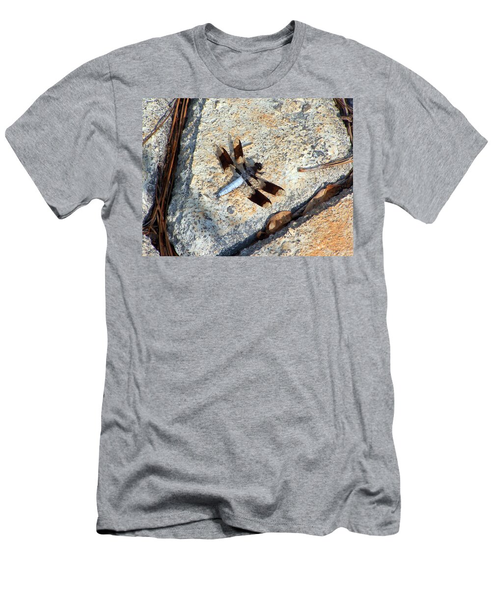 Insects T-Shirt featuring the photograph Dragonfly Display by Jennifer Robin