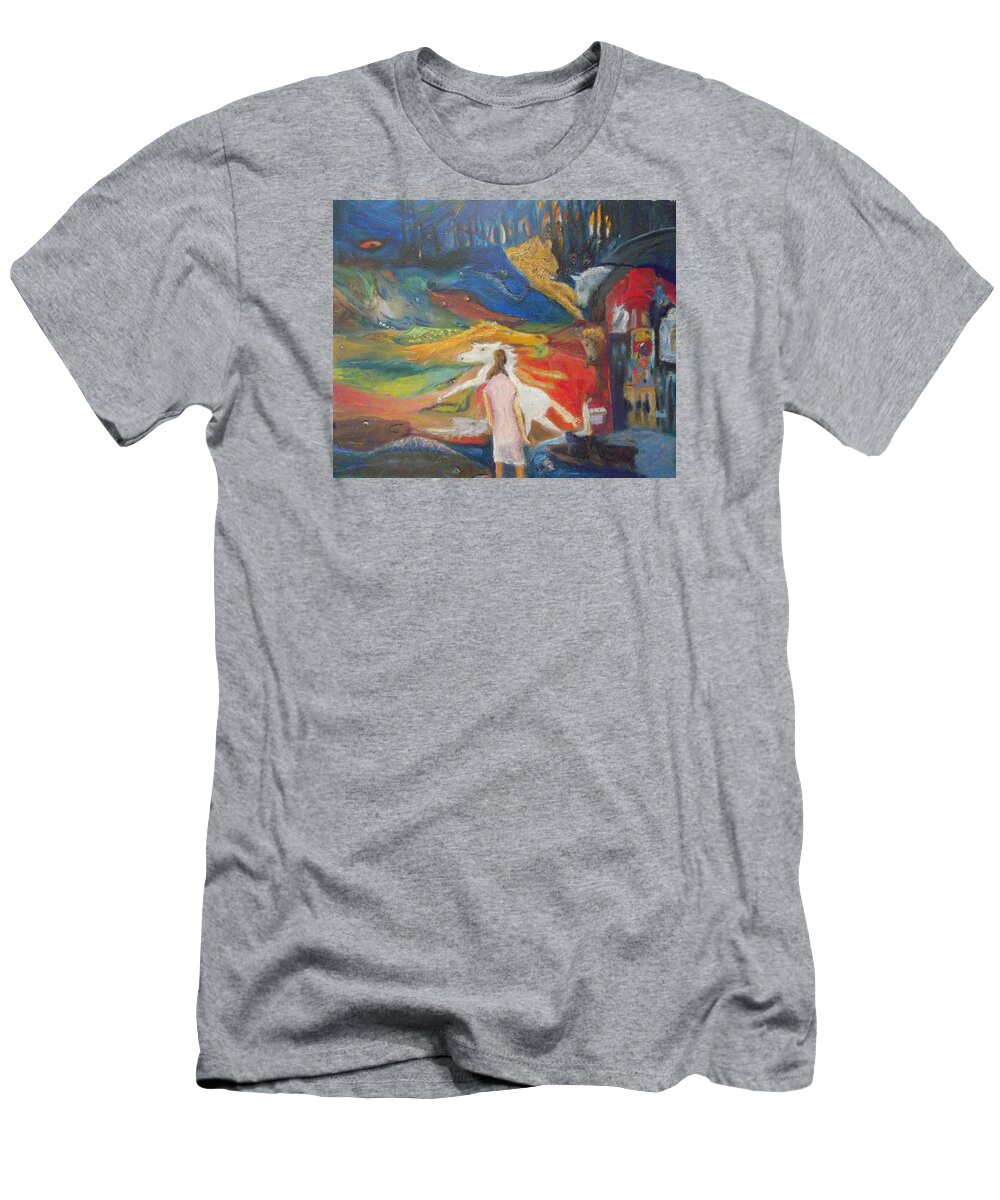 Dream T-Shirt featuring the painting Dreamer by Susan Esbensen