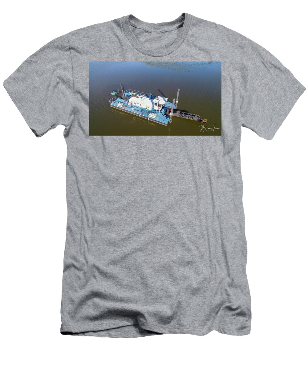  T-Shirt featuring the photograph Dredge by Brian Jones