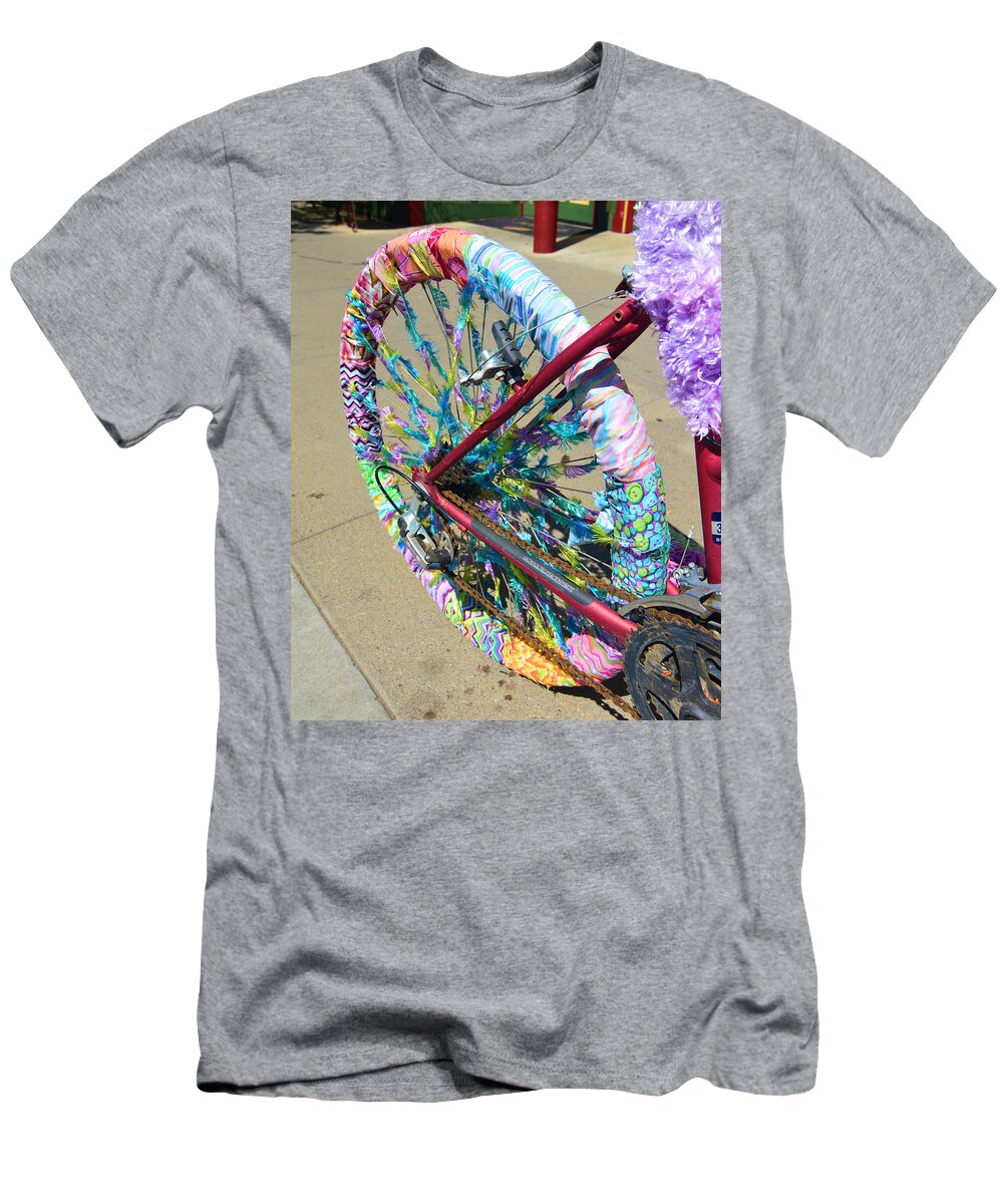 Bicycle T-Shirt featuring the photograph Dressed Up Wheel by Josephine Buschman