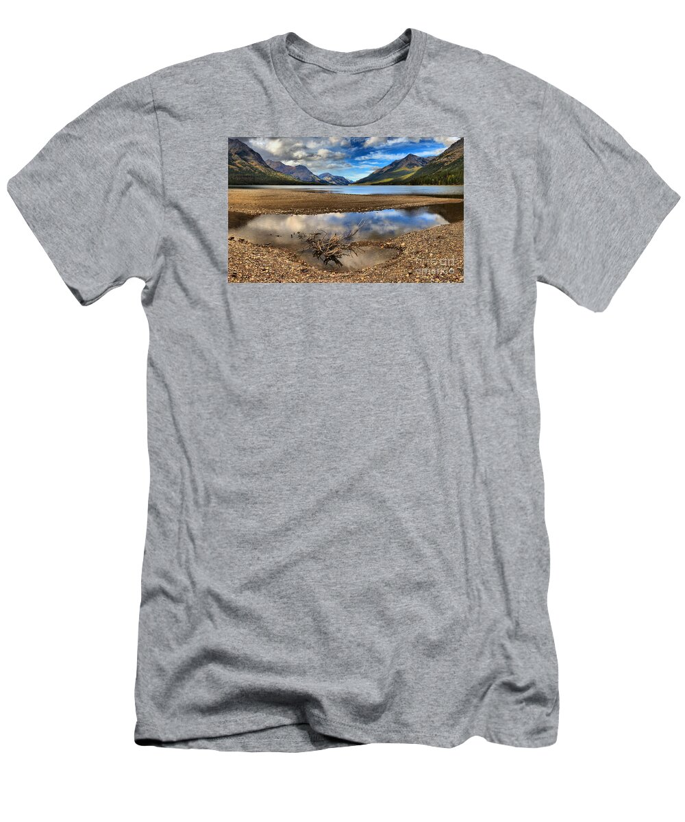 Goat Haunt T-Shirt featuring the photograph Driftwood In The Valley by Adam Jewell